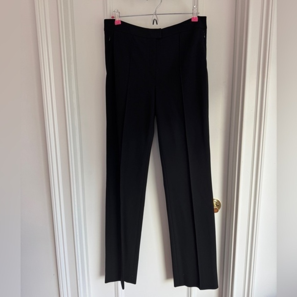 Escada Black Long Creased Trousers Excellent Condition Size 40